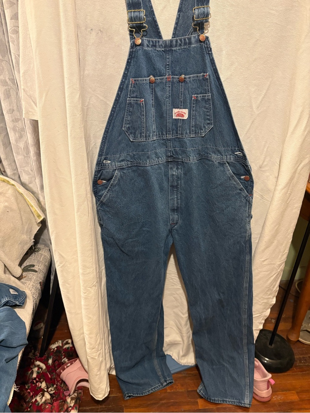 Classic Denim Round House Overalls - Blue